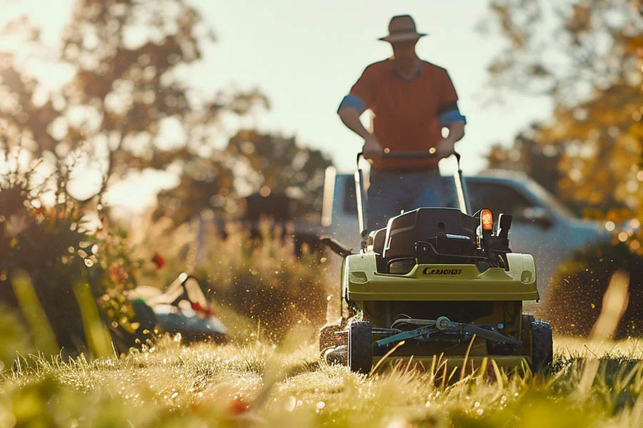 battery powered electric lawn mowers