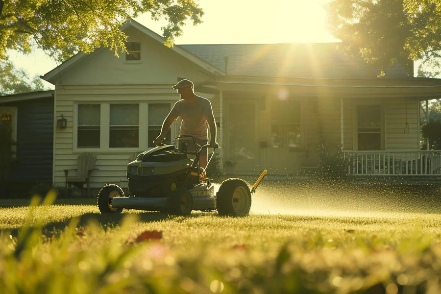 battery powered electric lawn mowers